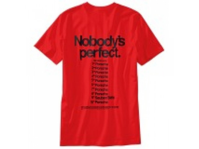 Футболка унисекс Porsche “Nobody’s perfect.” T-shirt, артикул WAP8050XS0E от VAG Футболка унисекс Porsche “Nobody’s perfect.” T-shirt, артикул WAP8050XS0E
